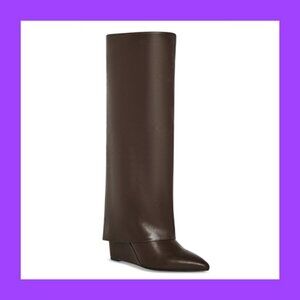 Madden Girl EVANDER Foldover Boot ("PARI") - Size 9M (NEW) - Dark Chocolate